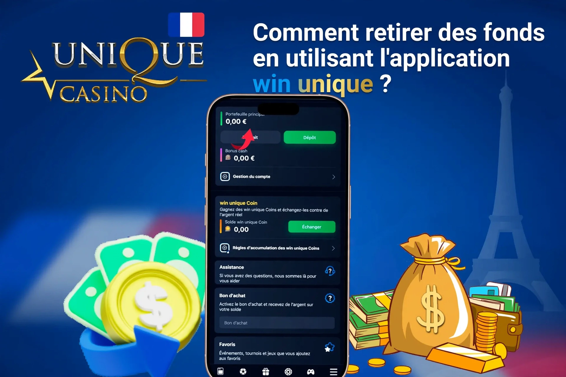 Processus d'inscription sur l'application mobile WinUnique avec options de connexion sociale