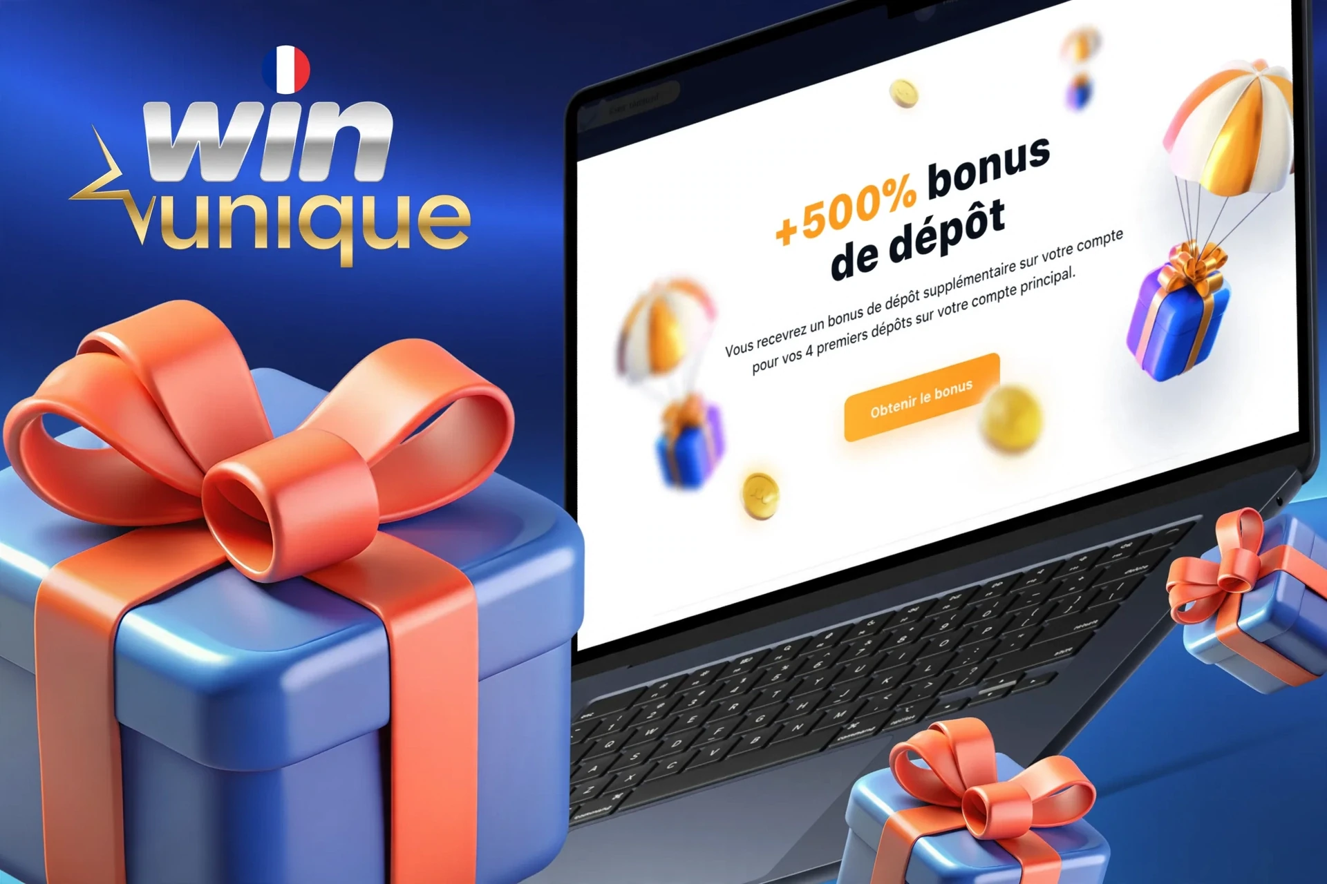 Conditions pour recevoir le bonus de bienvenue après connexion à votre compte et dépôt de fonds