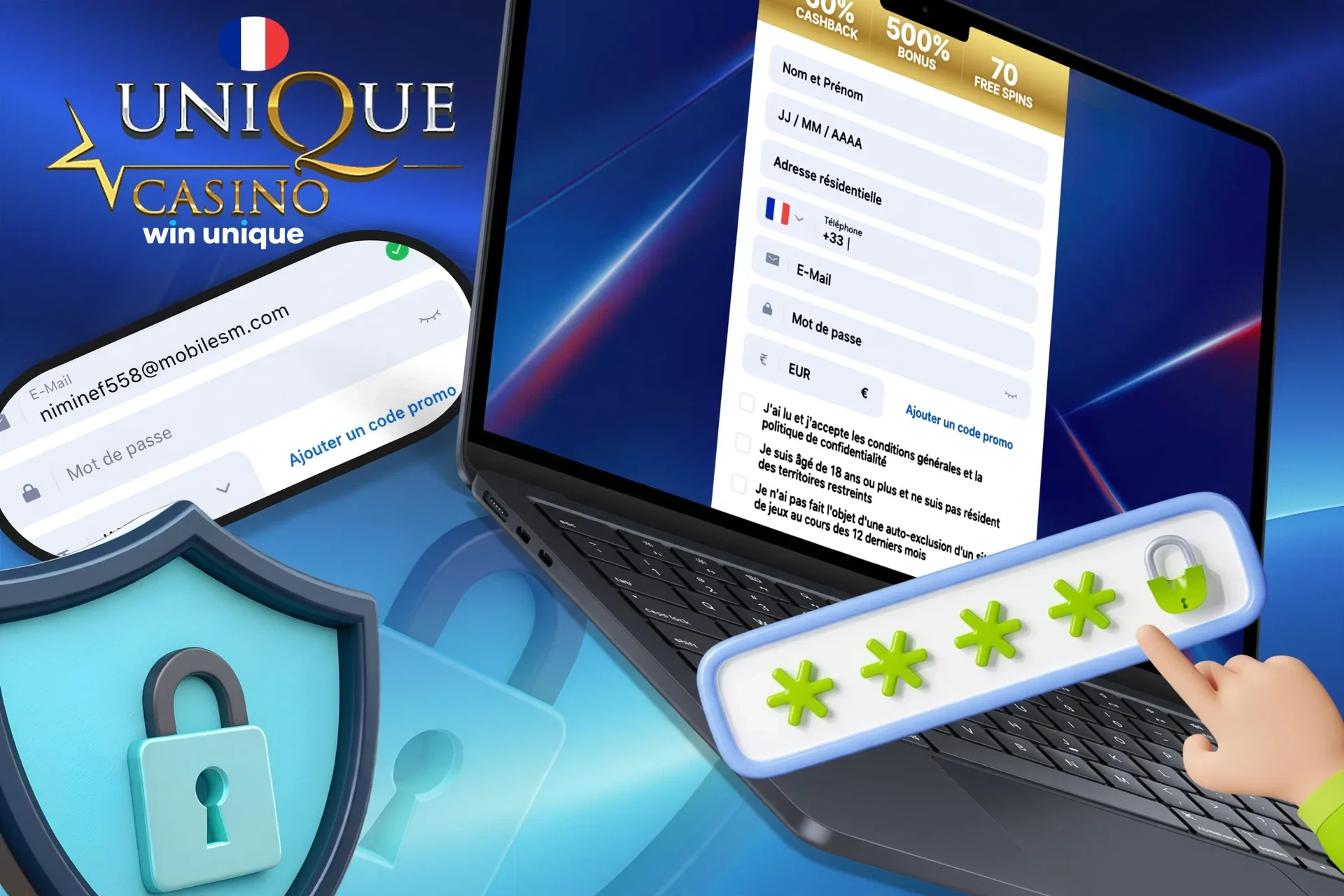 Instructions on how to create a strong and secure password to protect your account
