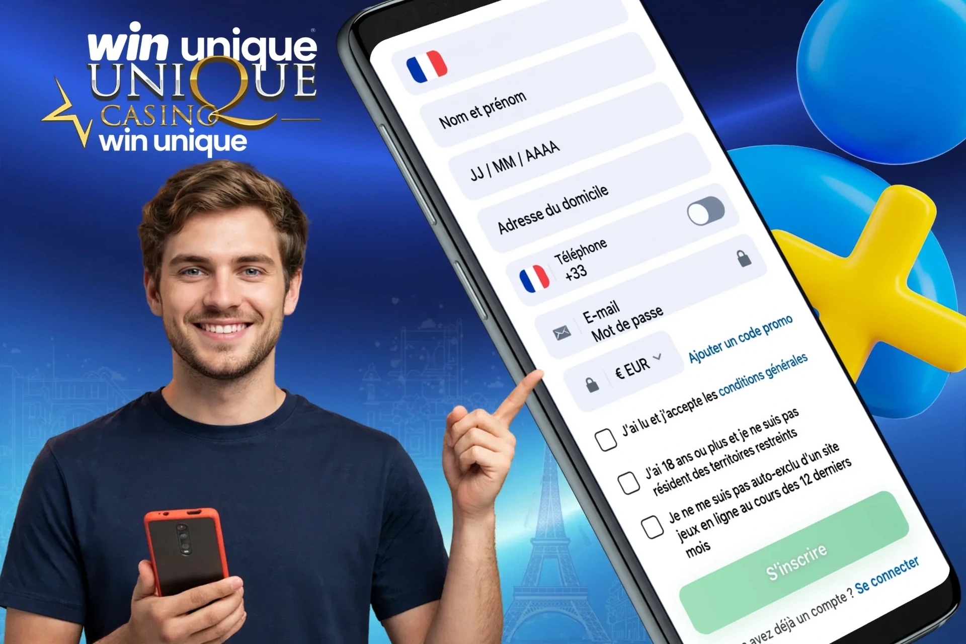 Informations sur le processus d'inscription via l'application mobile